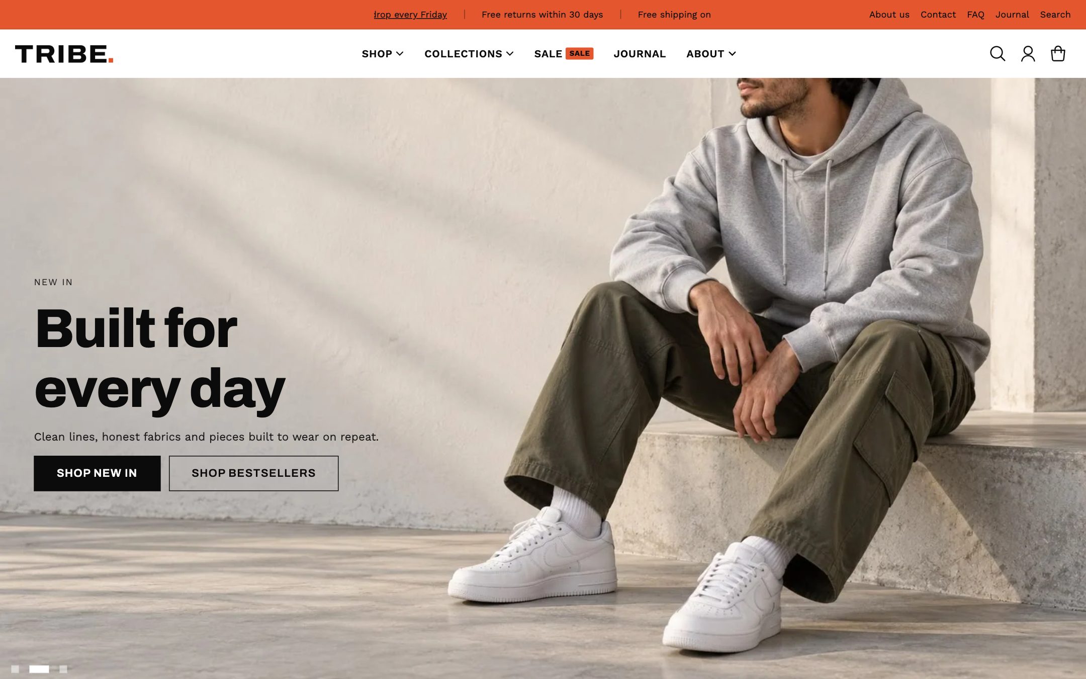 The Tribe preset home page